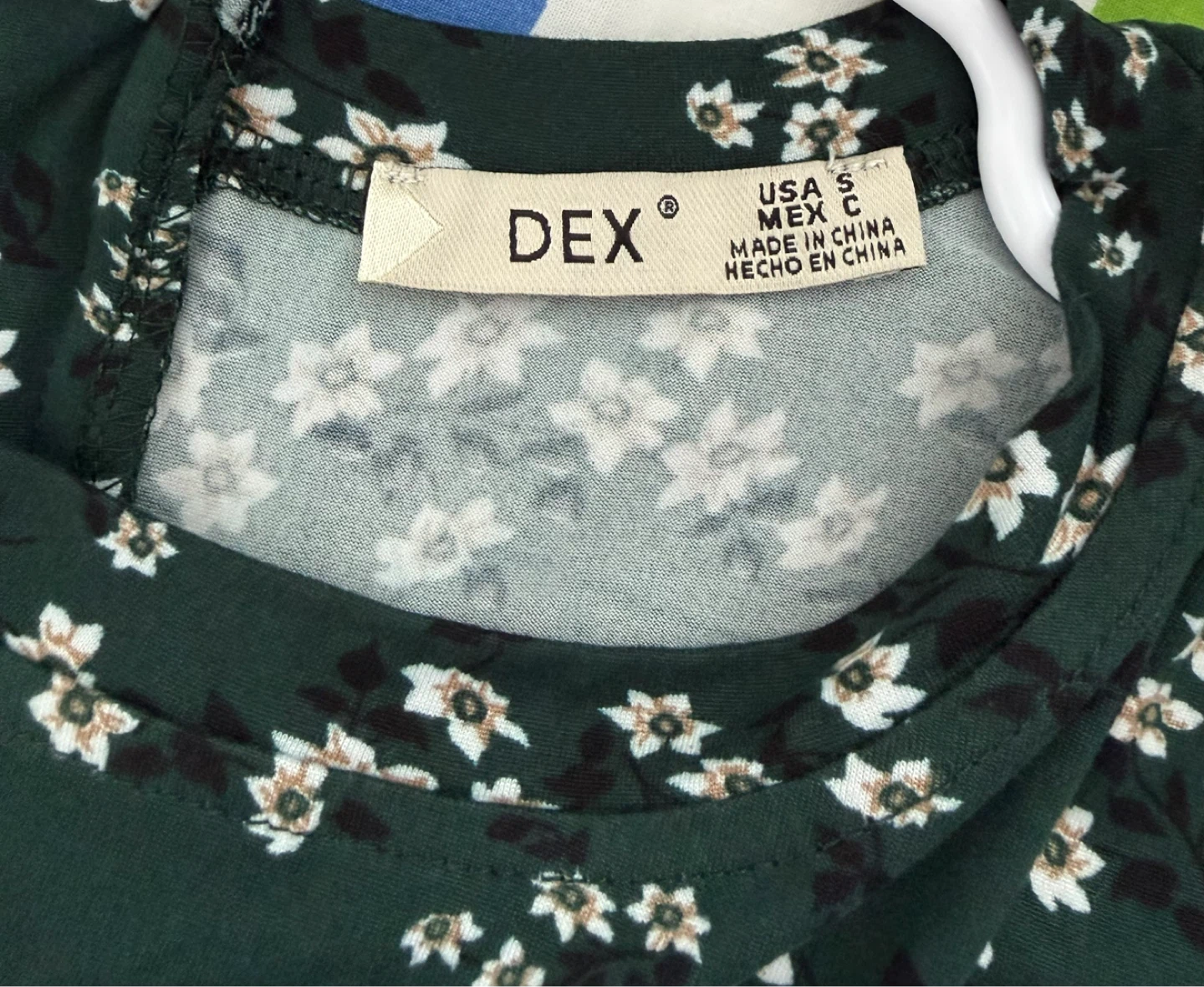 Dark green Floral Print Long Sleeve Dress - photo 3