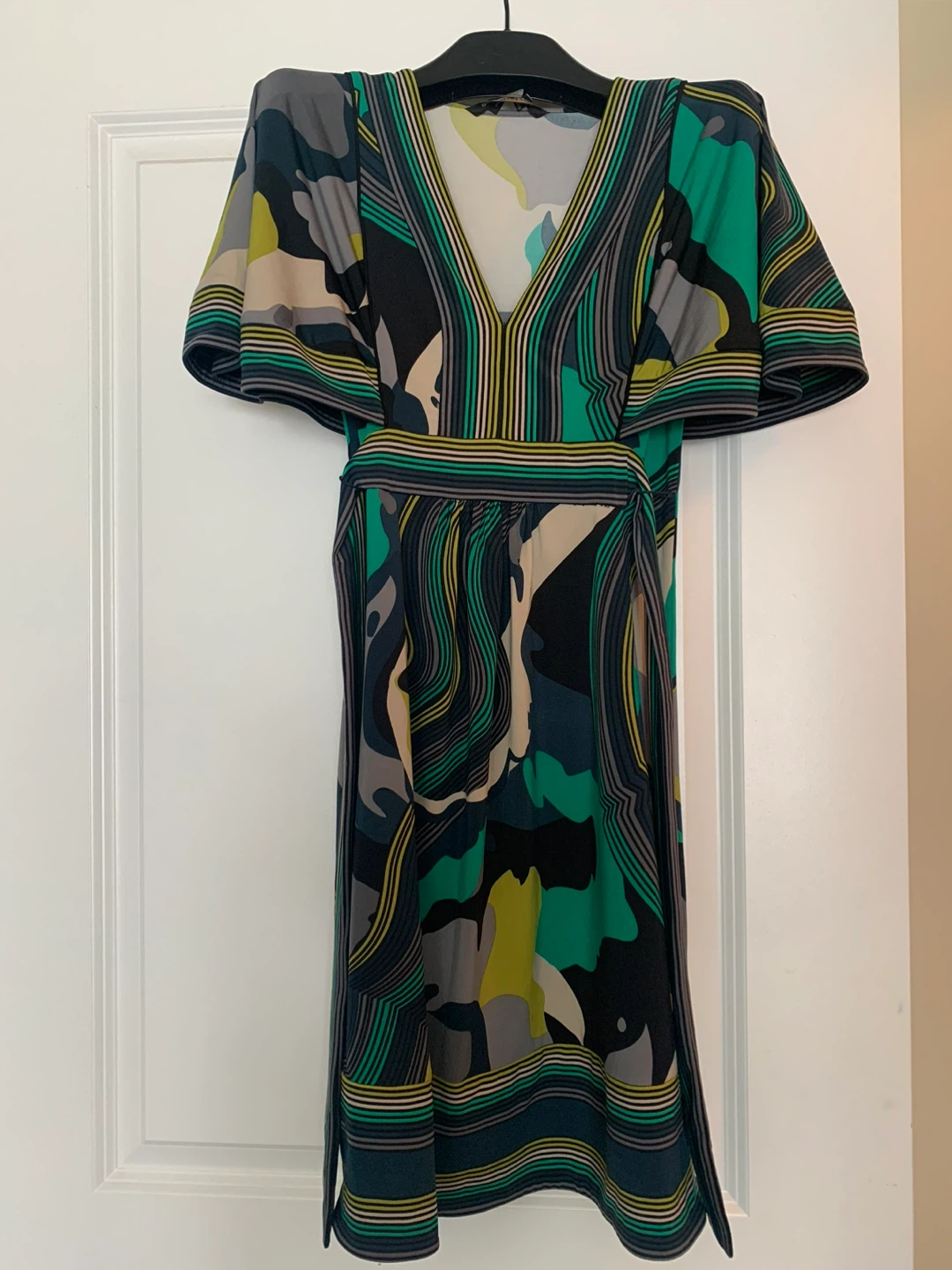 BCBGMAXAZRIA patterned dress
