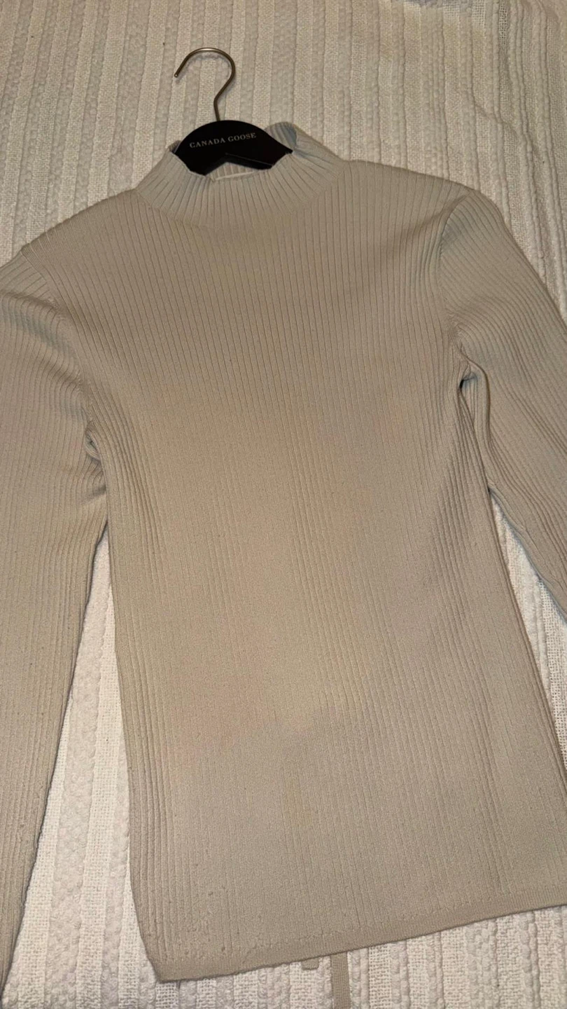 Babaton Ribbed Mock Neck Tie-Back Top