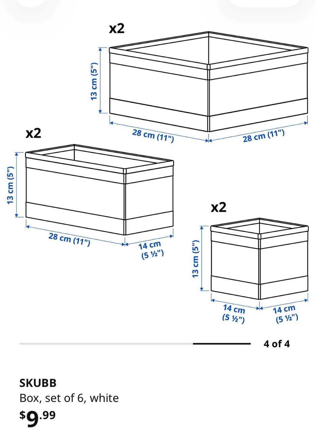 🆓 IKEA SKUBB Organizer Boxes - assorted - photo 2