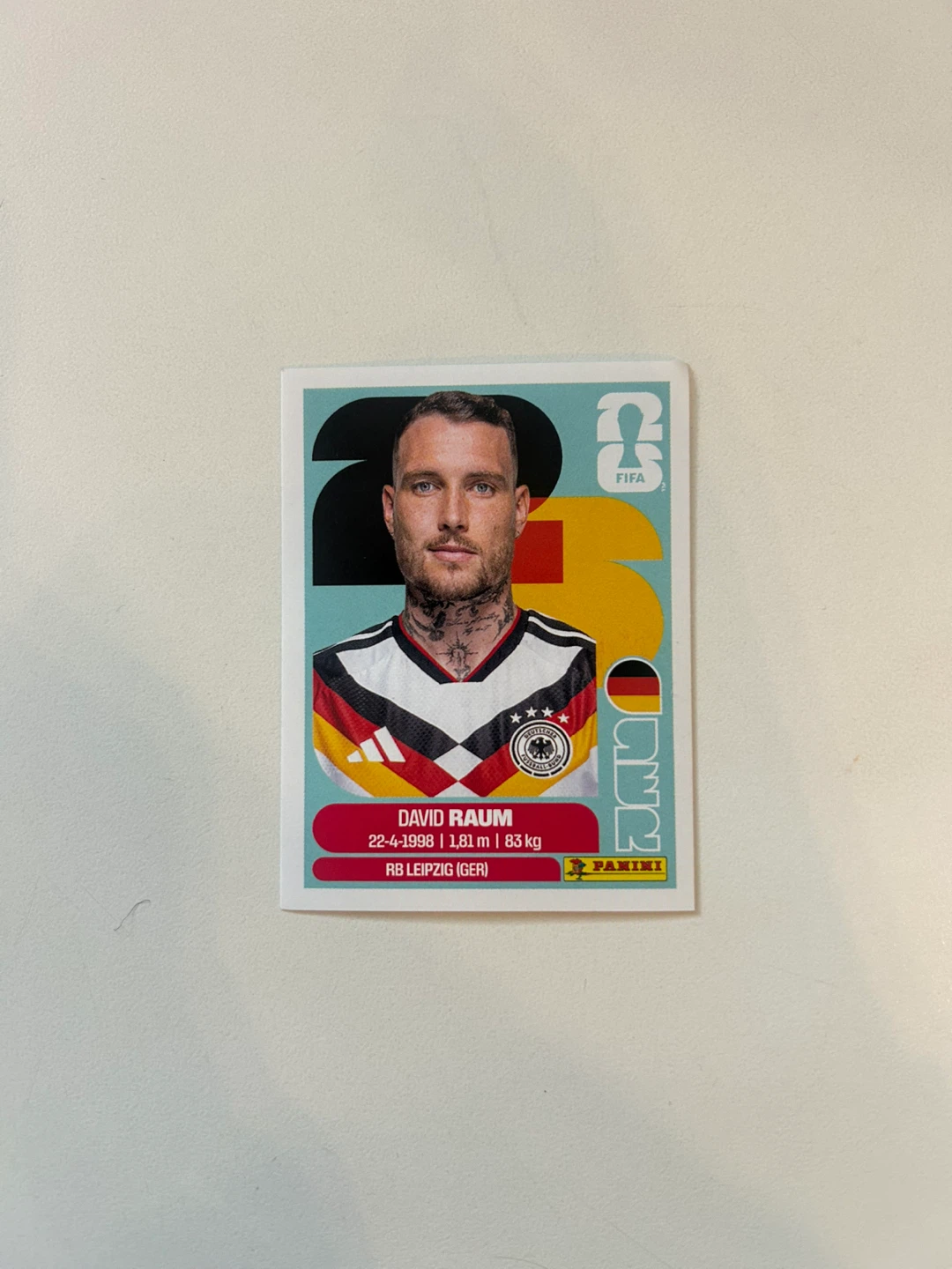 Panini FIFA World Cup 2026 David Raum Sticker
