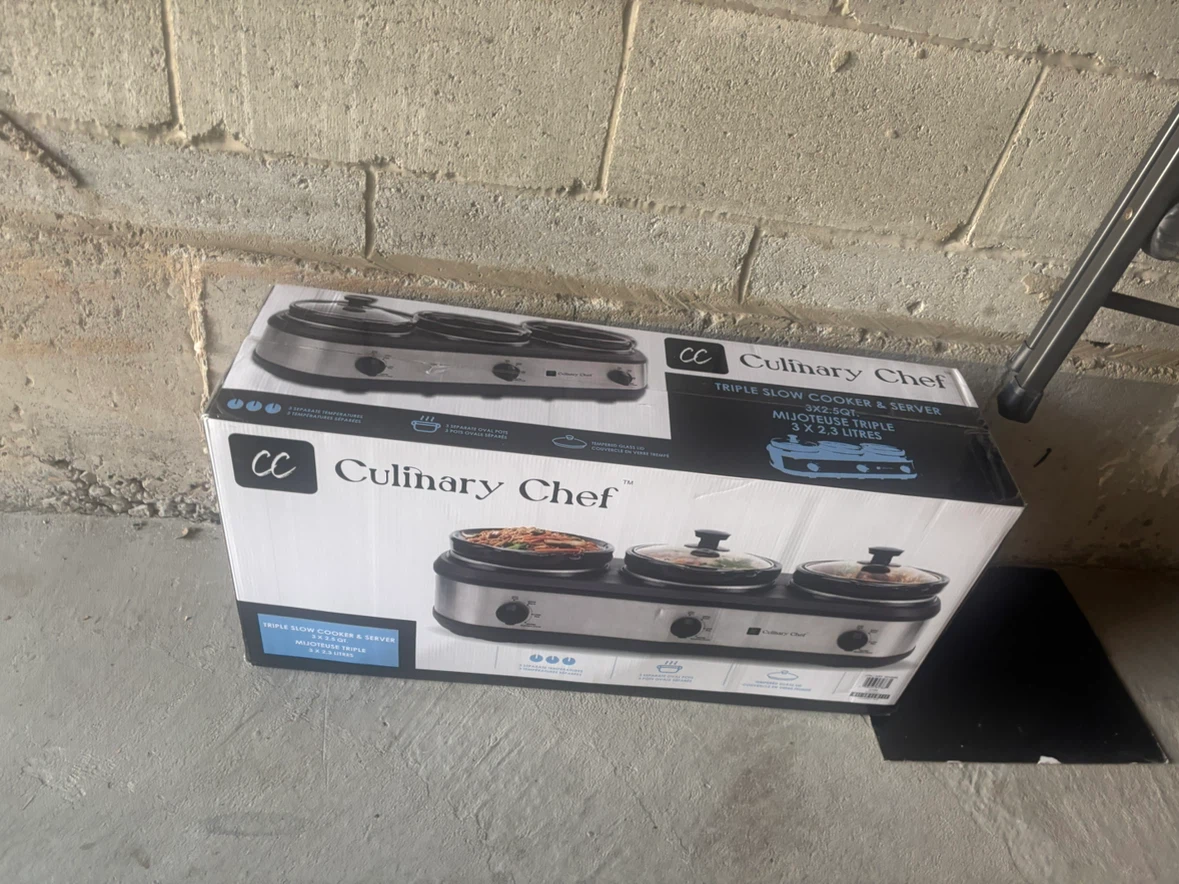 Culinary Chef Triple Slow Cooker and Server - photo 4