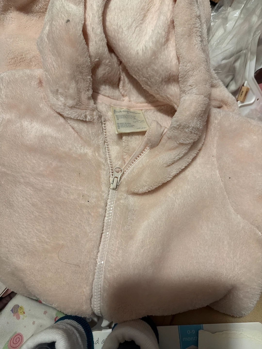First Impressions Pink Fleece Hooded Jacket
