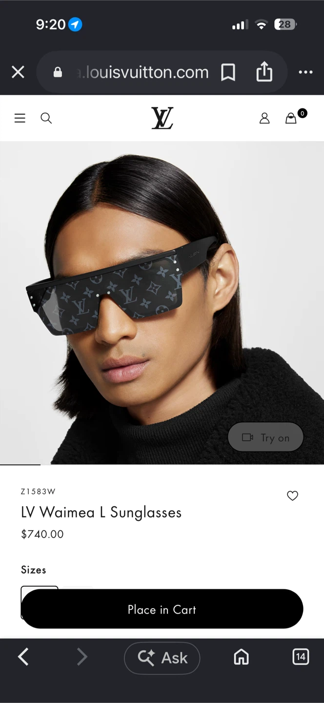 Louis Vuitton Waimea L Sunglasses