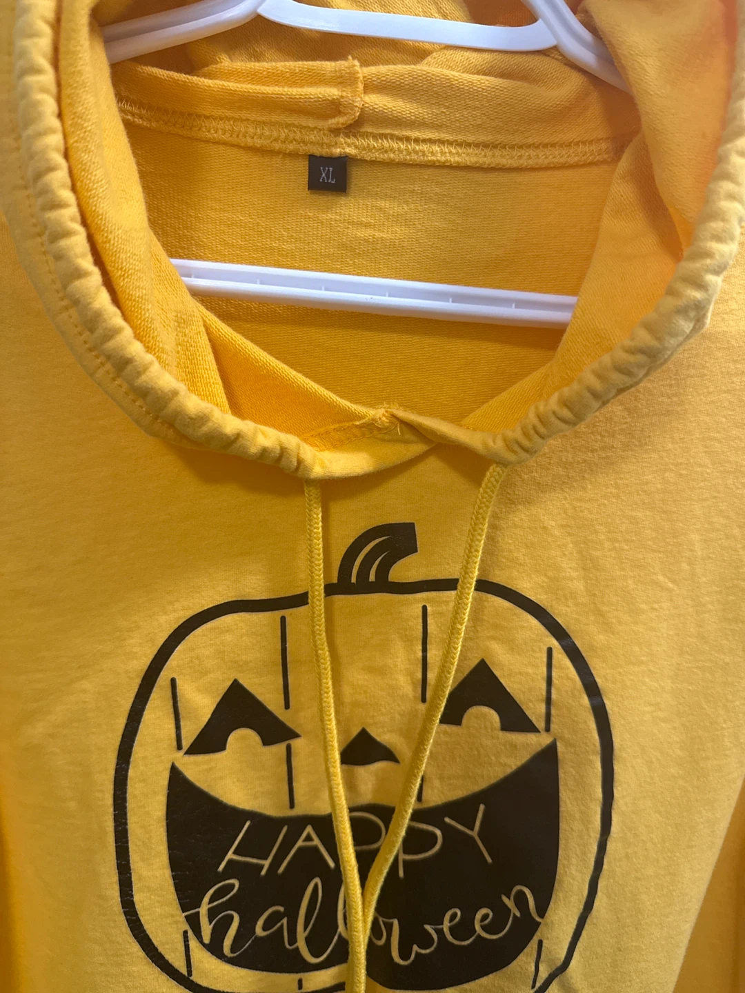 Yellow Happy Halloween Pumpkin Hoodie - photo 2