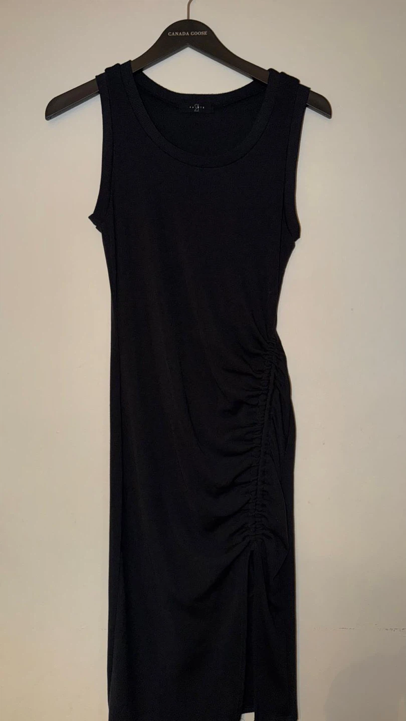 Saints 21 Black Ribbed Midi Dress - photo 3