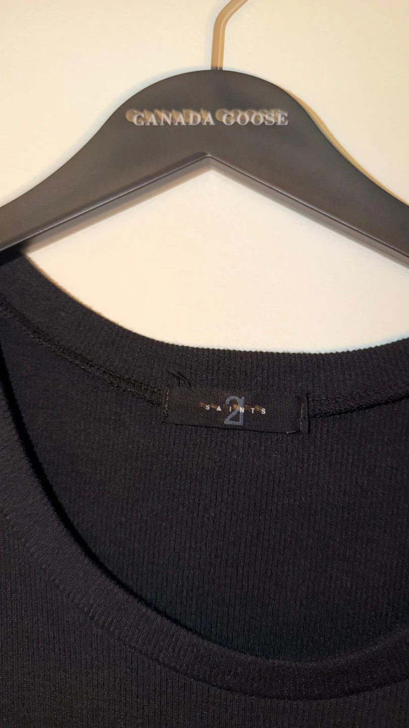 Saints 21 Black Ribbed Midi Dress - photo 2