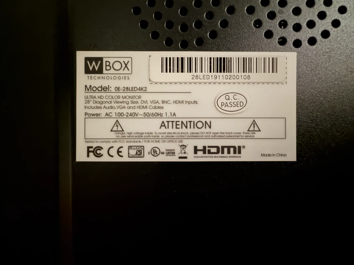 W Box 28-inch Ultra HD Color Monitor - photo 4