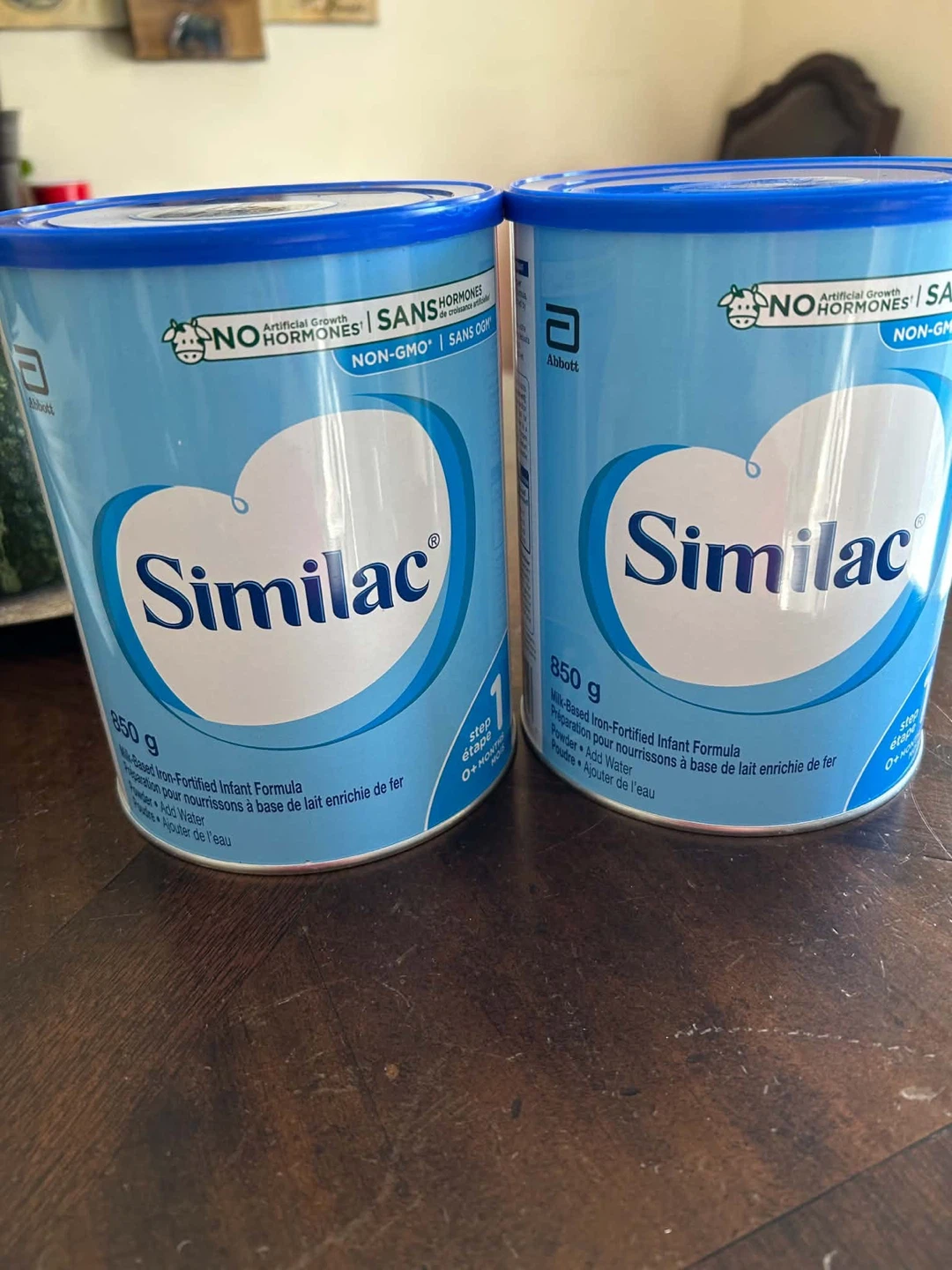 2 Similac Step 1 Infant Formula Tubs 850g