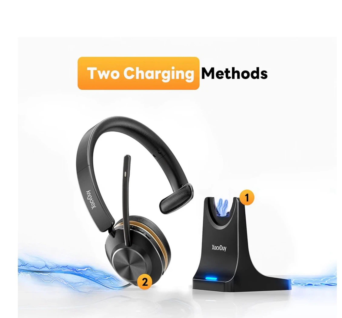XocvDuy Wireless Headset with Charging Dock - photo 2