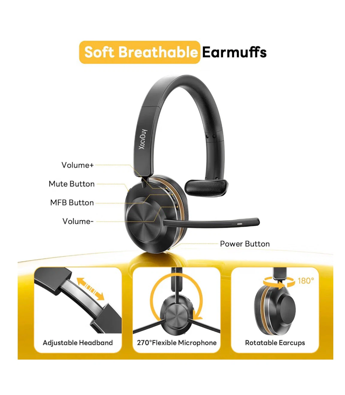 XocvDuy Wireless Headset with Charging Dock - photo 3