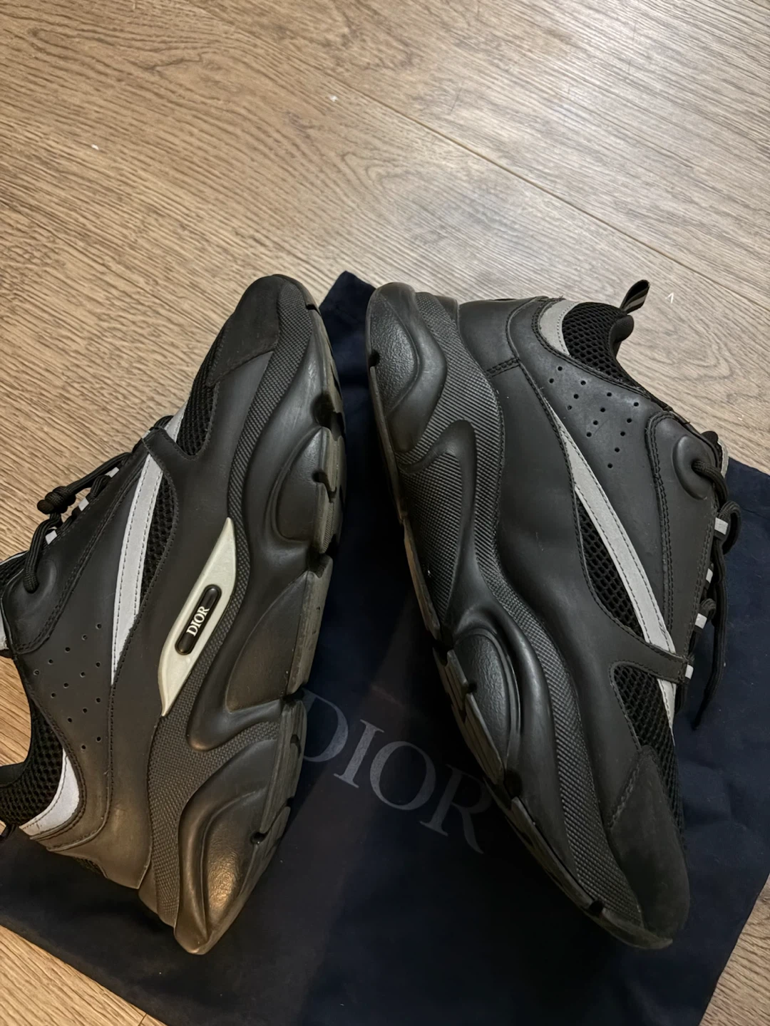 Dior B22 Black/Silver Sneakers – Men’s Size 9.5 - photo 5