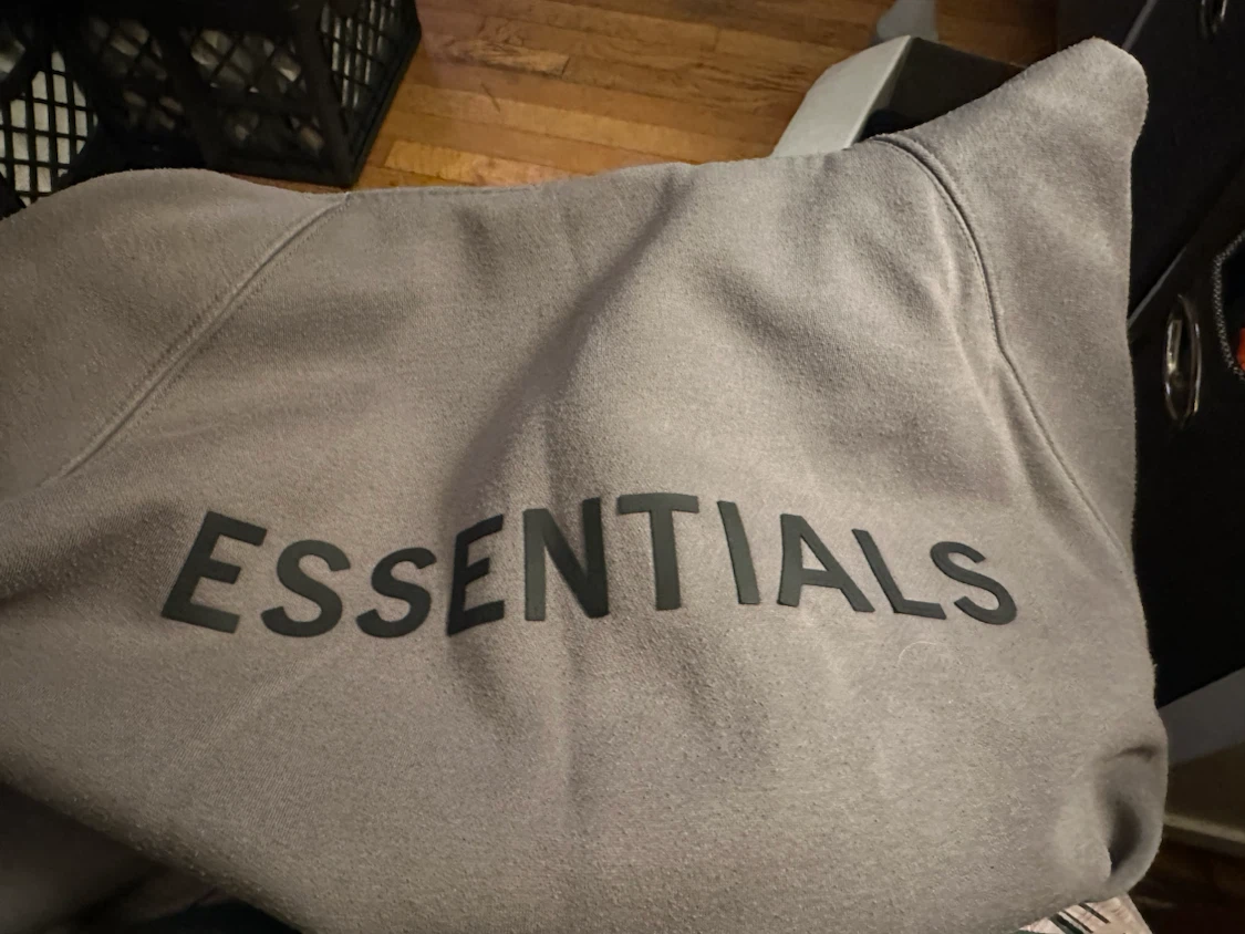 Essentials Fear of God Grey Zip-Up Hoodie
