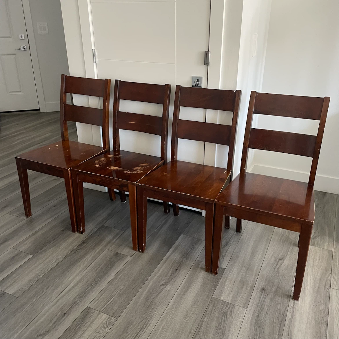 4 Wooden Dining Chairs