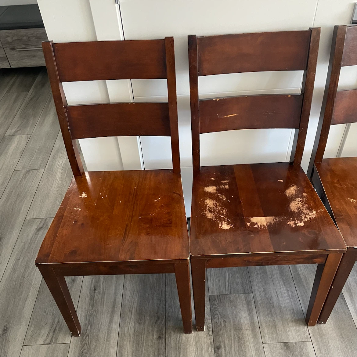 4 Wooden Dining Chairs - photo 3