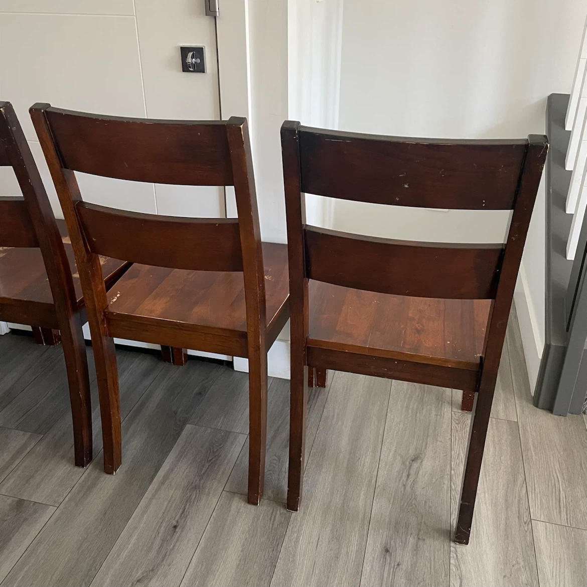 4 Wooden Dining Chairs - photo 5