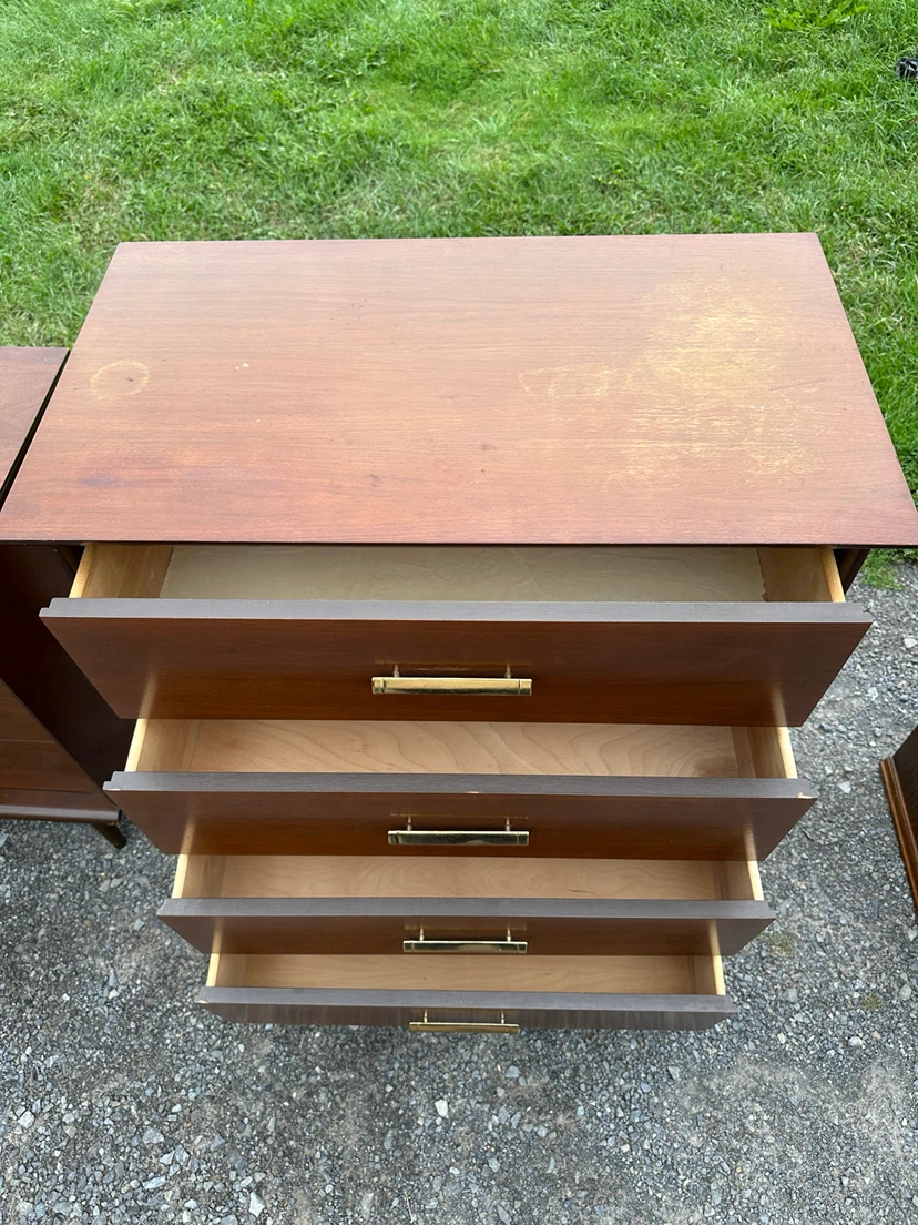 Vintage MCM Walnut Tall Dresser (CAN DELIVER) - photo 4