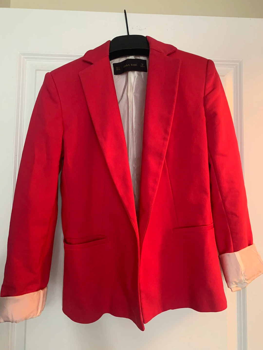 Zara Basic Red Blazer Size Small - photo 2