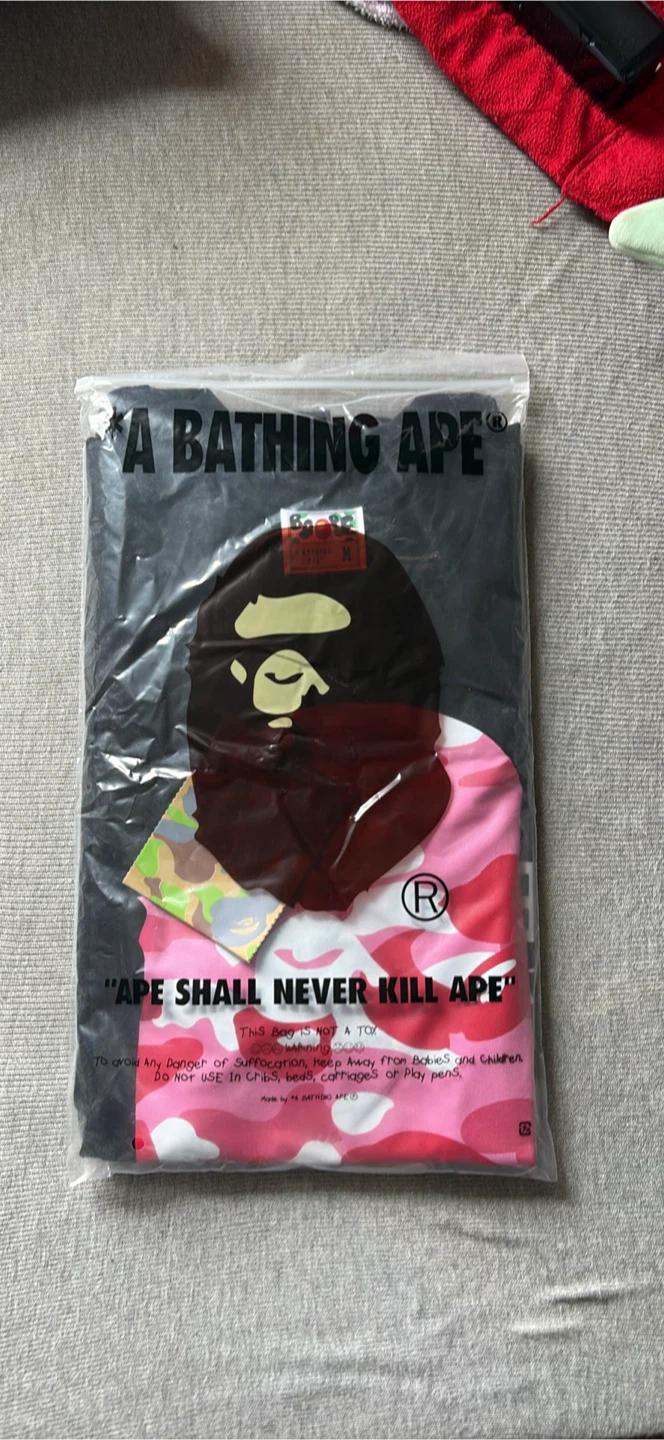 A Bathing Ape Bape Camo Logo T-Shirt Black