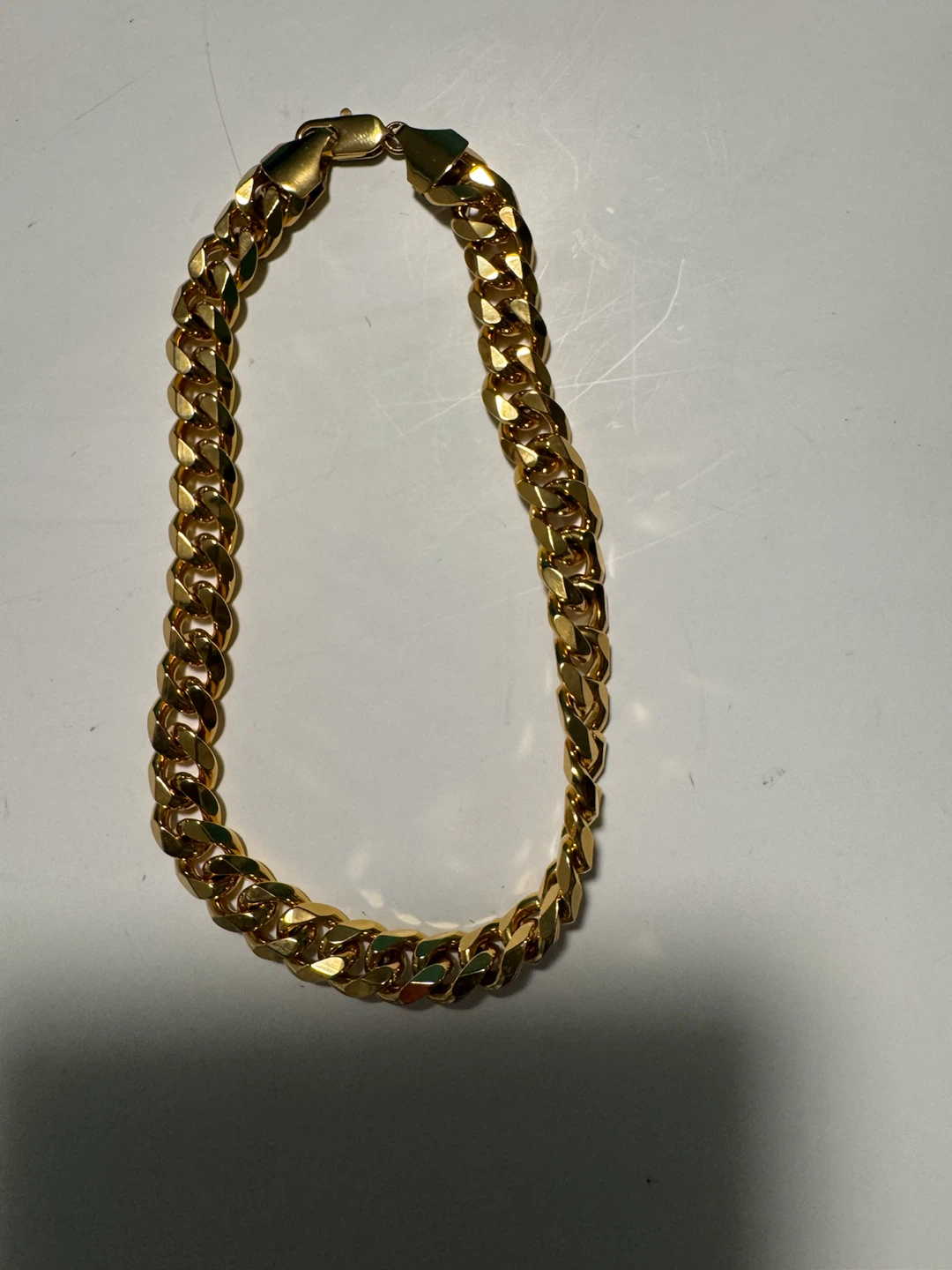 AHAPPY Gold Tone Curb Chain Necklace