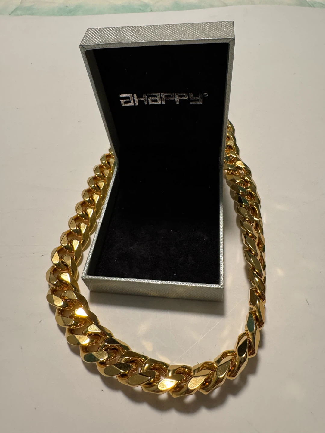 AHAPPY Gold Tone Curb Chain Necklace - photo 3