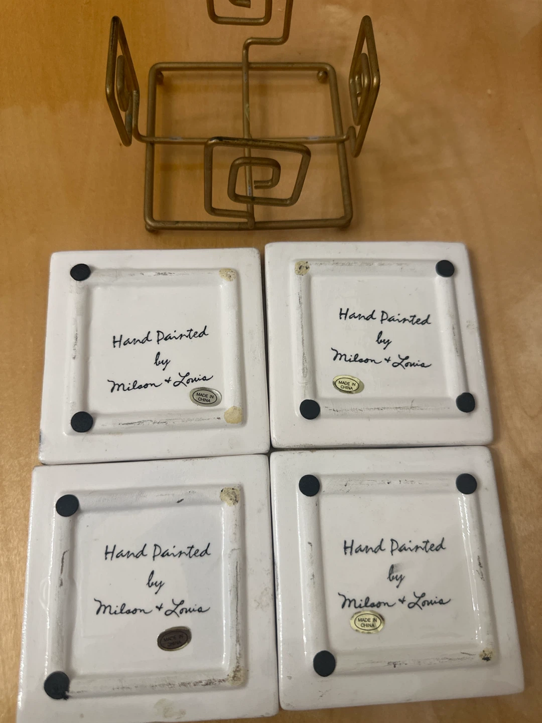Milson & Louis Hand Painted Coaster Set - photo 2