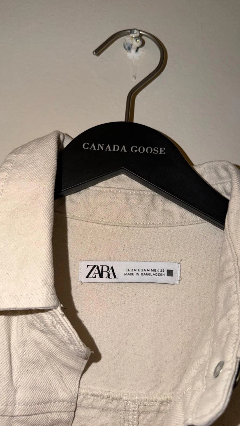 ZARA Cream Denim Romper - photo 2