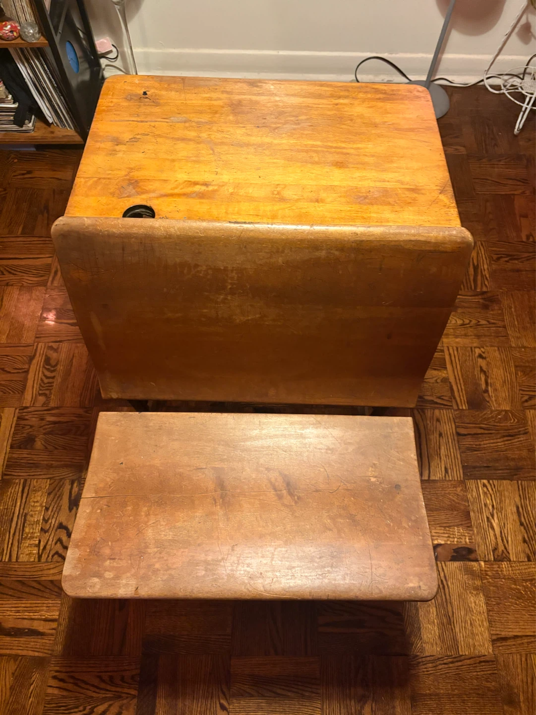 Vintage Wooden School Desk - photo 4