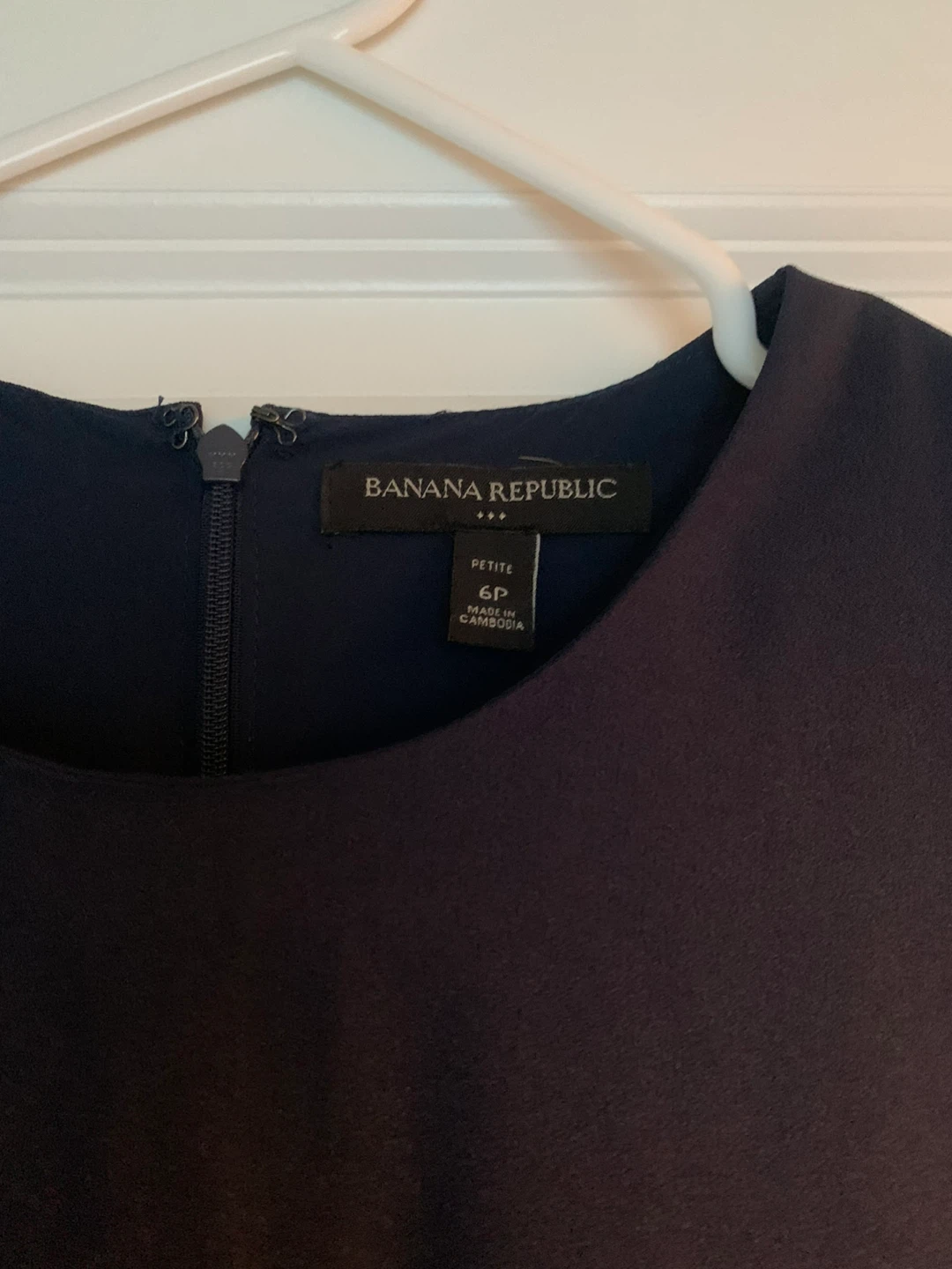 Banana Republic Scalloped Navy Dress