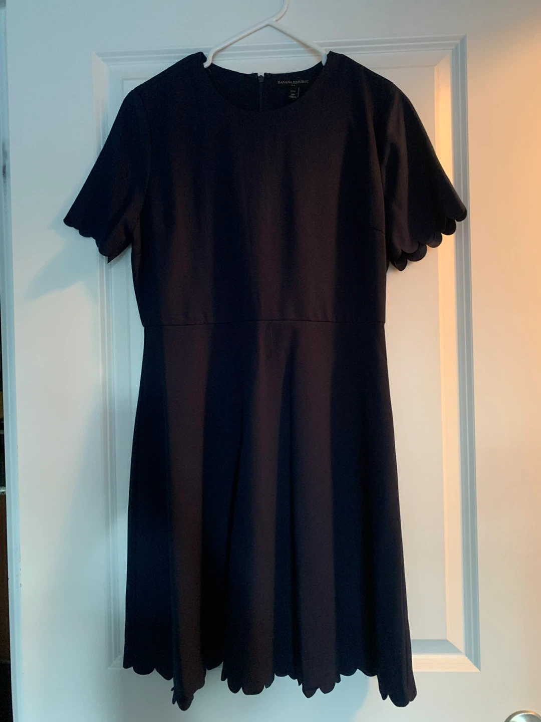 Banana Republic Scalloped Navy Dress - photo 2