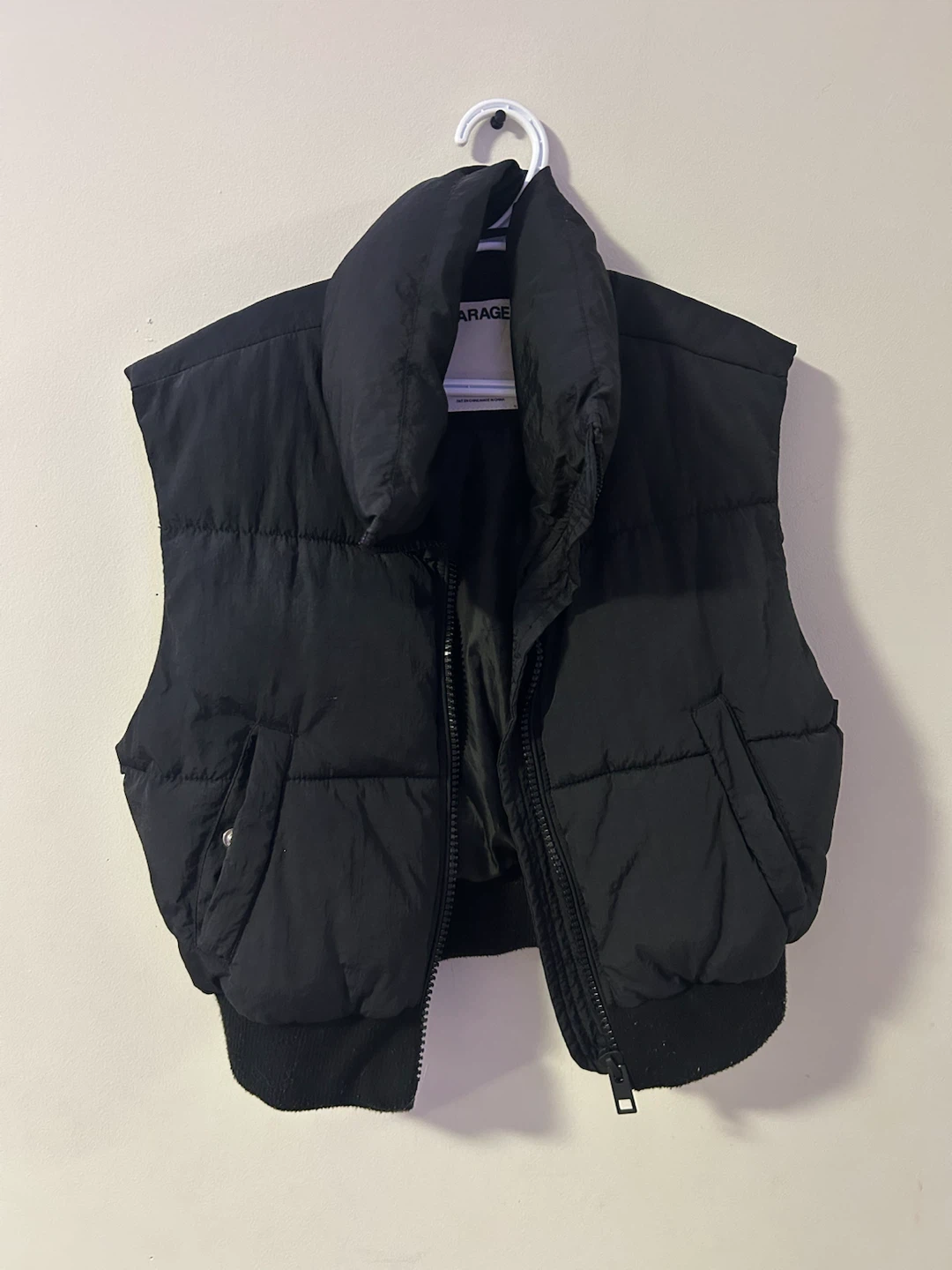 Garage Black Puffer Vest