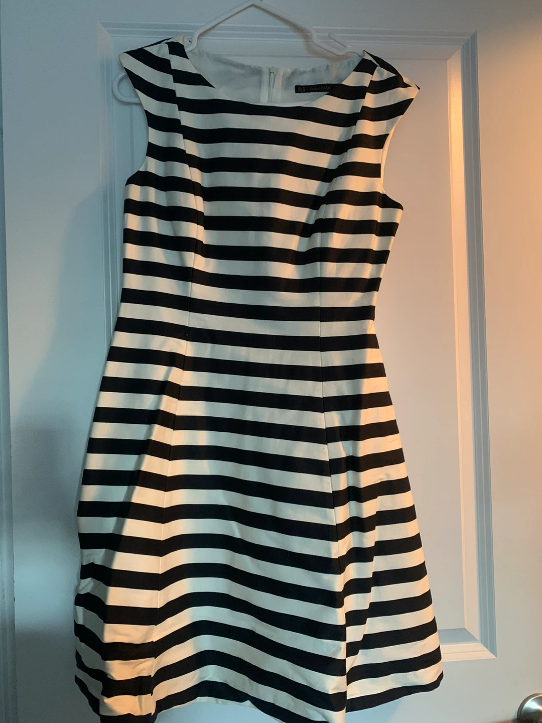 Zara Basic Black and White Striped Dress - photo 2