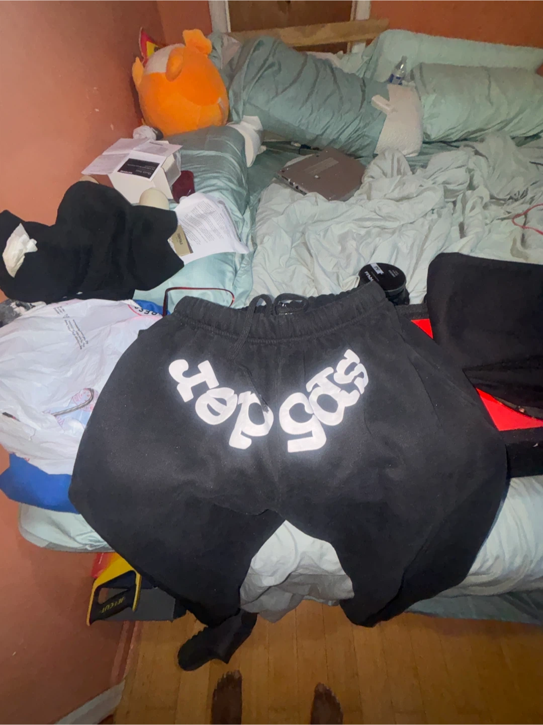 SP5DER Black Sweatpants
