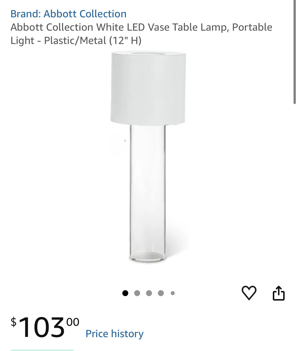 Abbott Collection Trilite LED Vase Table Lamp - photo 2