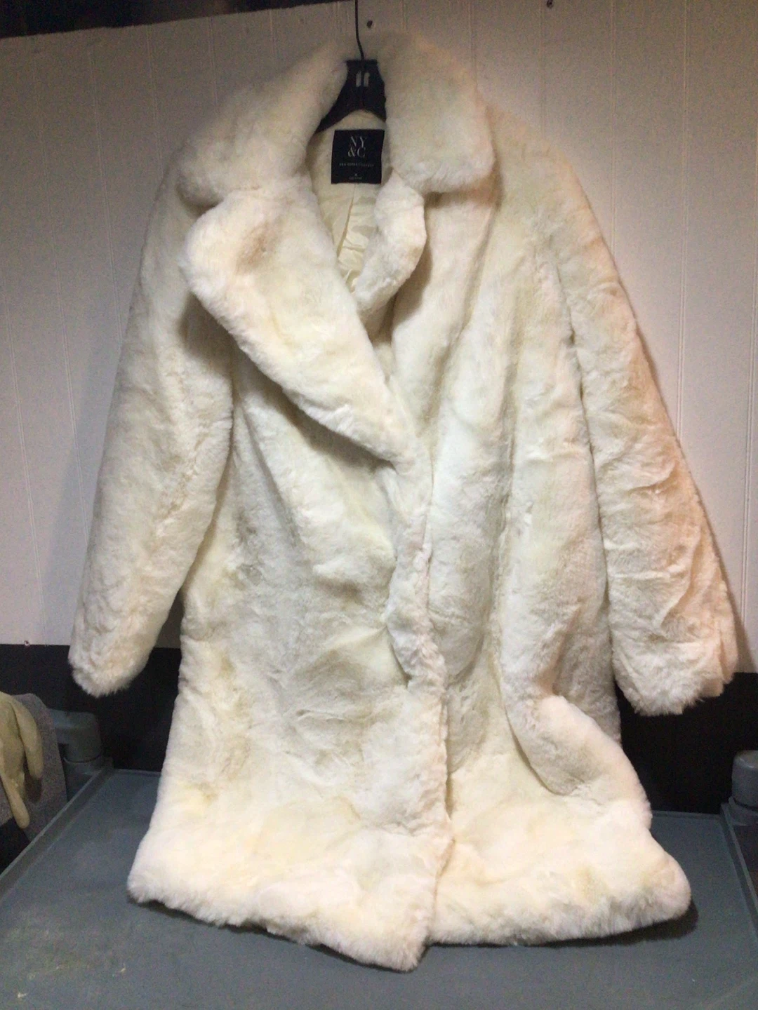 White Faux Fur Long Coat