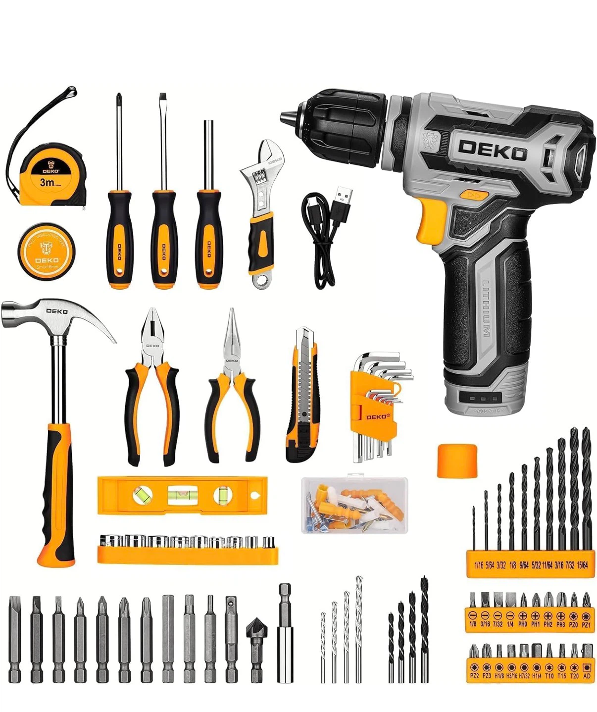 DEKO Cordless Drill and Tool Set - photo 2
