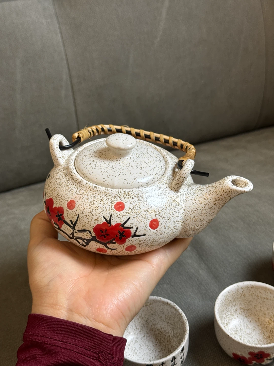 Japanese Ceramic Teapot and Four Cup Set - photo 5