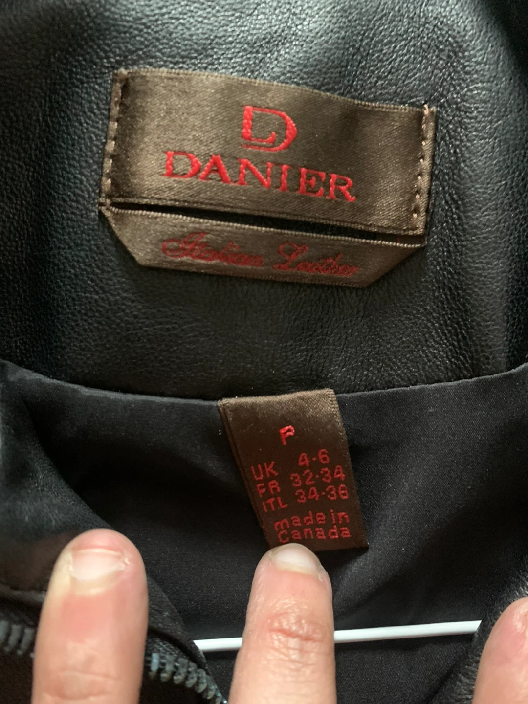 Danier Black Italian Leather Jacket