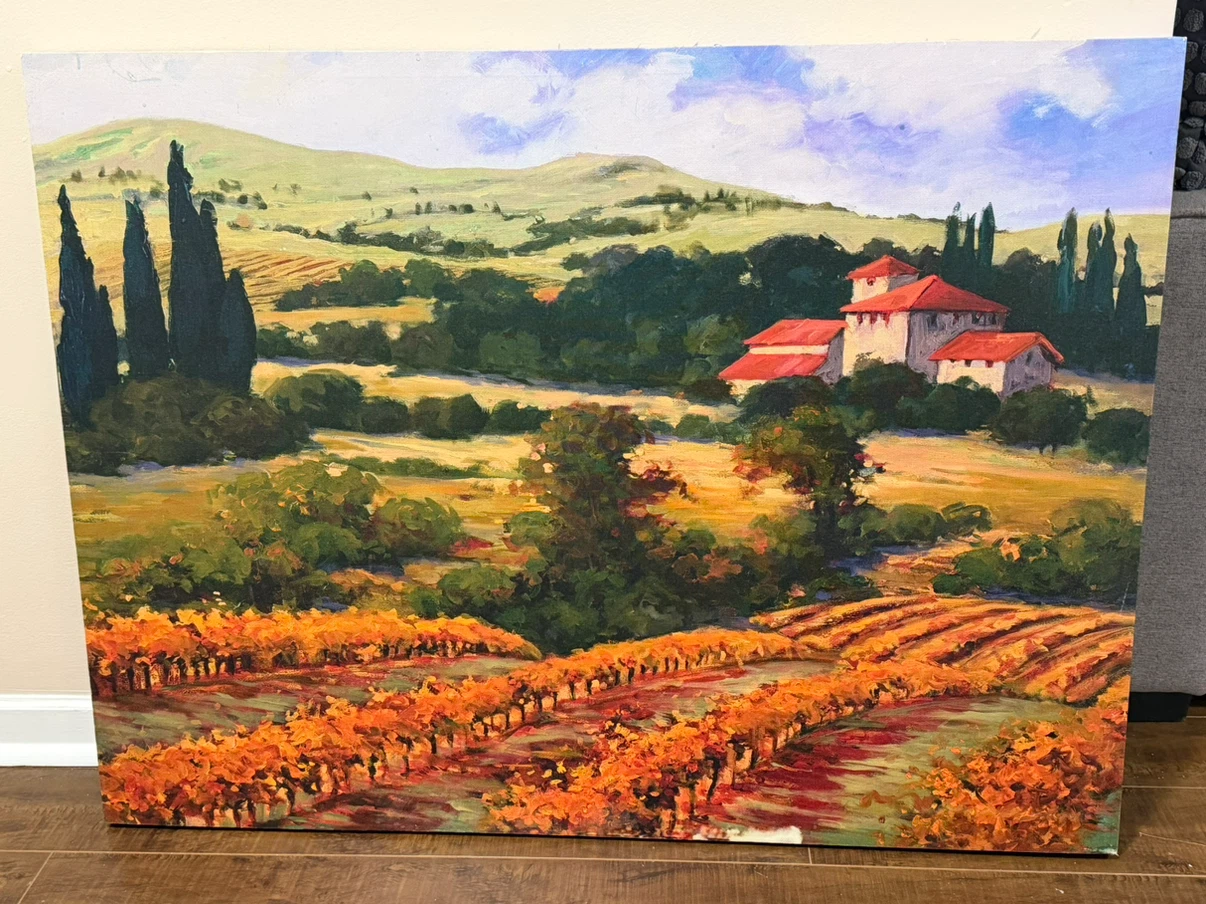 Large Canvas Wall Art - Tuscan Vineyard Landscape - photo 2