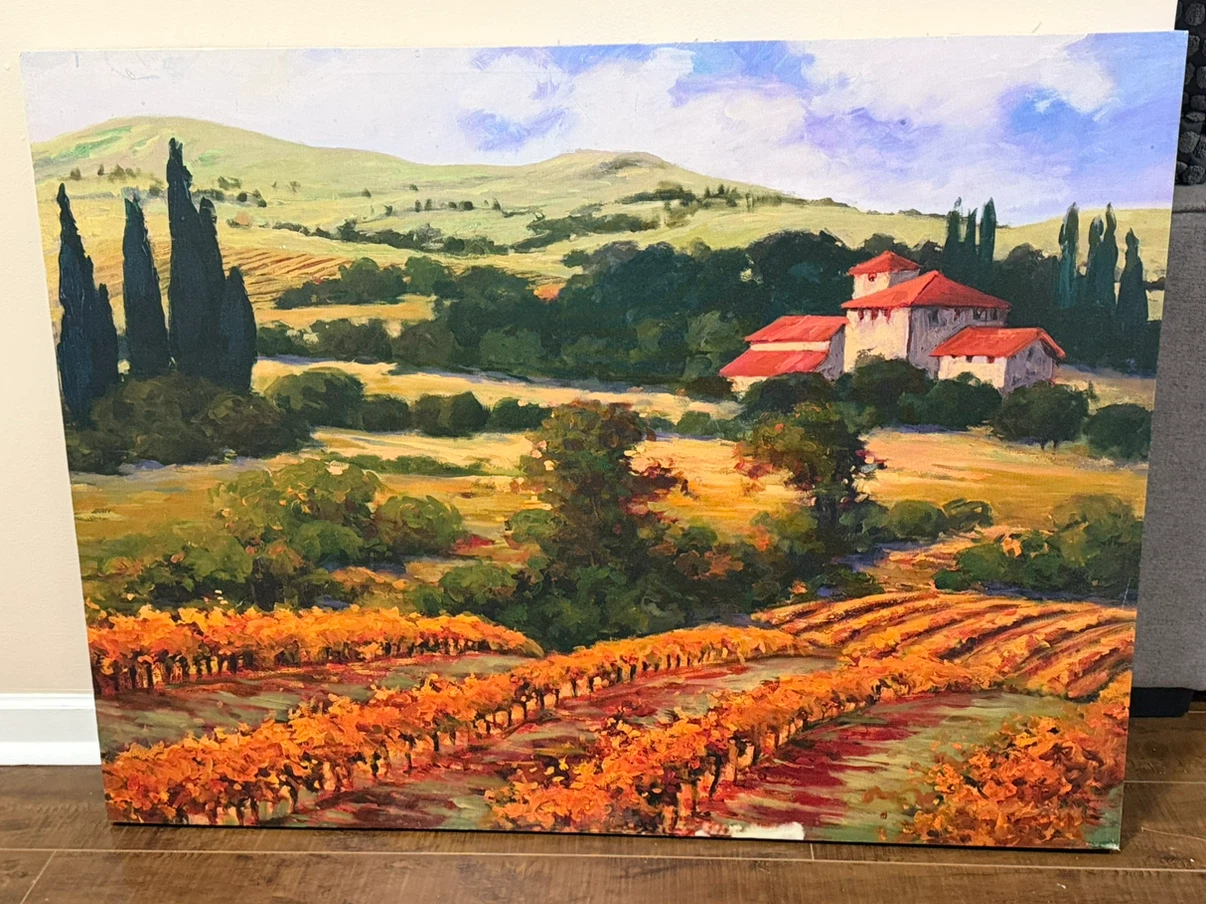 Large Canvas Wall Art - Tuscan Vineyard Landscape - photo 3