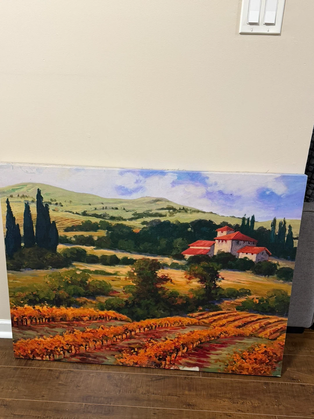 Large Canvas Wall Art - Tuscan Vineyard Landscape - photo 4