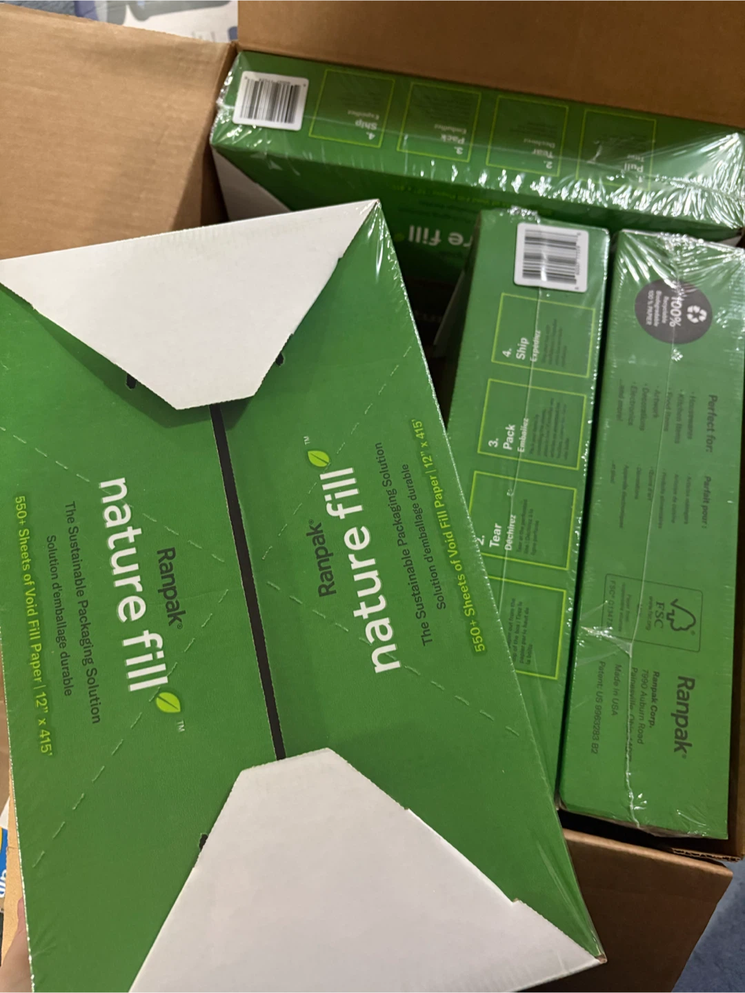 4 packs Ranpak Nature Fill Void Fill Paper 550+ Sheets