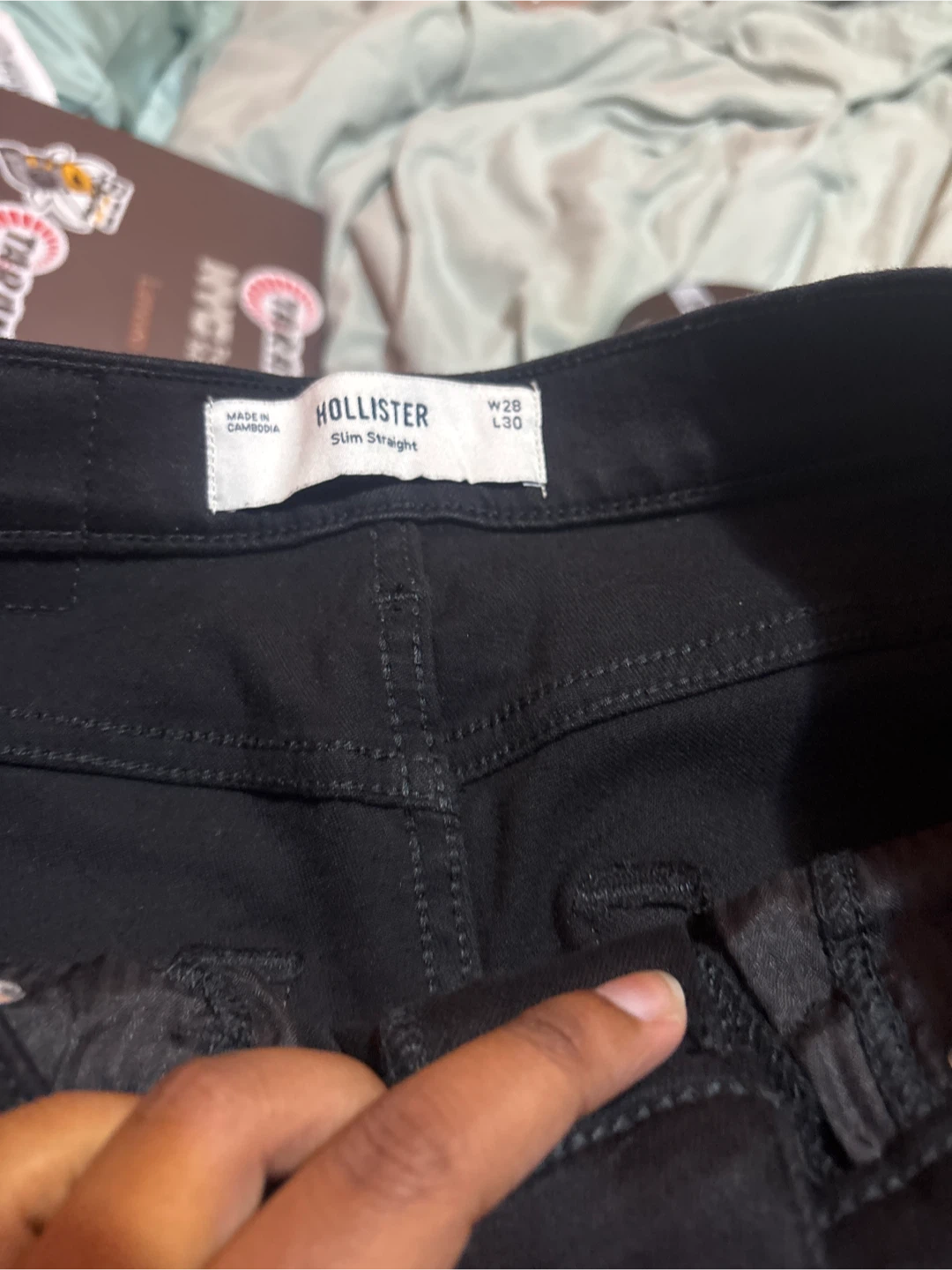 Hollister Slim Straight Jeans Black - photo 2