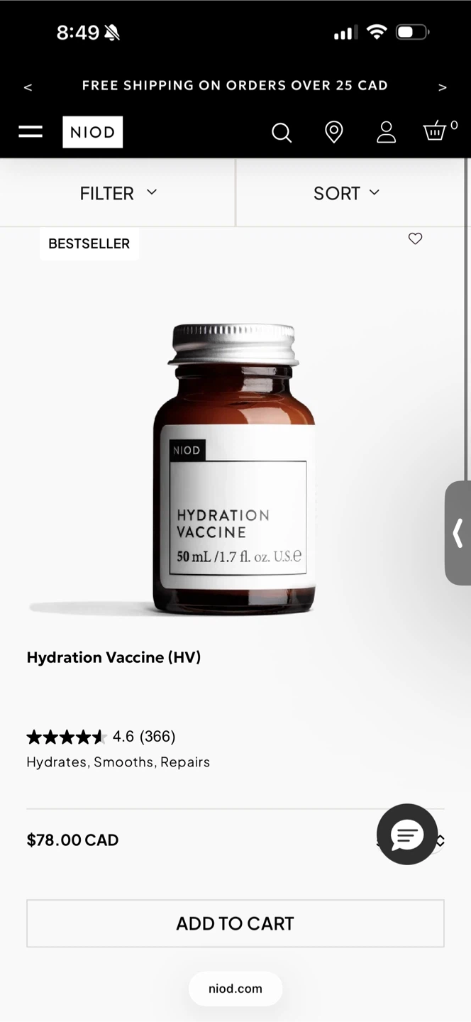 NIOD Hydration Vaccine (HV) 50ml