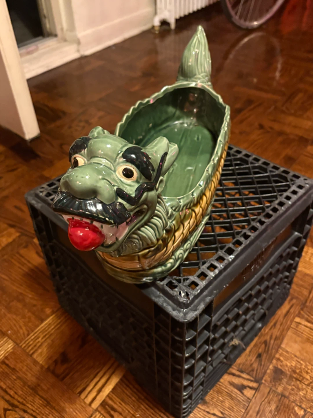 Ceramic Dragon Boat Serving Dish - photo 3