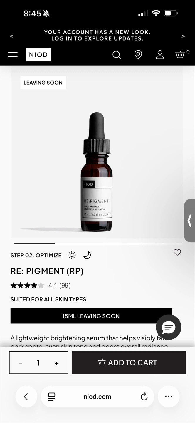 NIOD Re:Pigment Brightening Serum 15ml
