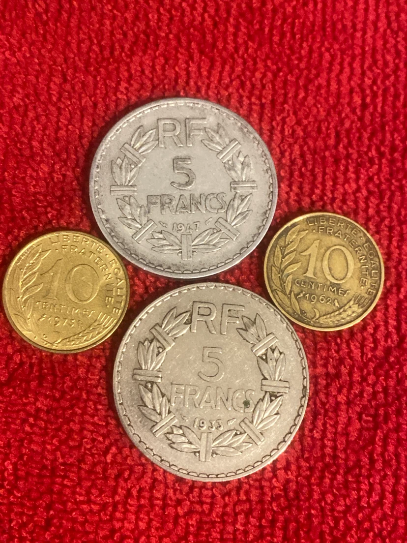 Set of 4 Vintage French Coins - photo 2