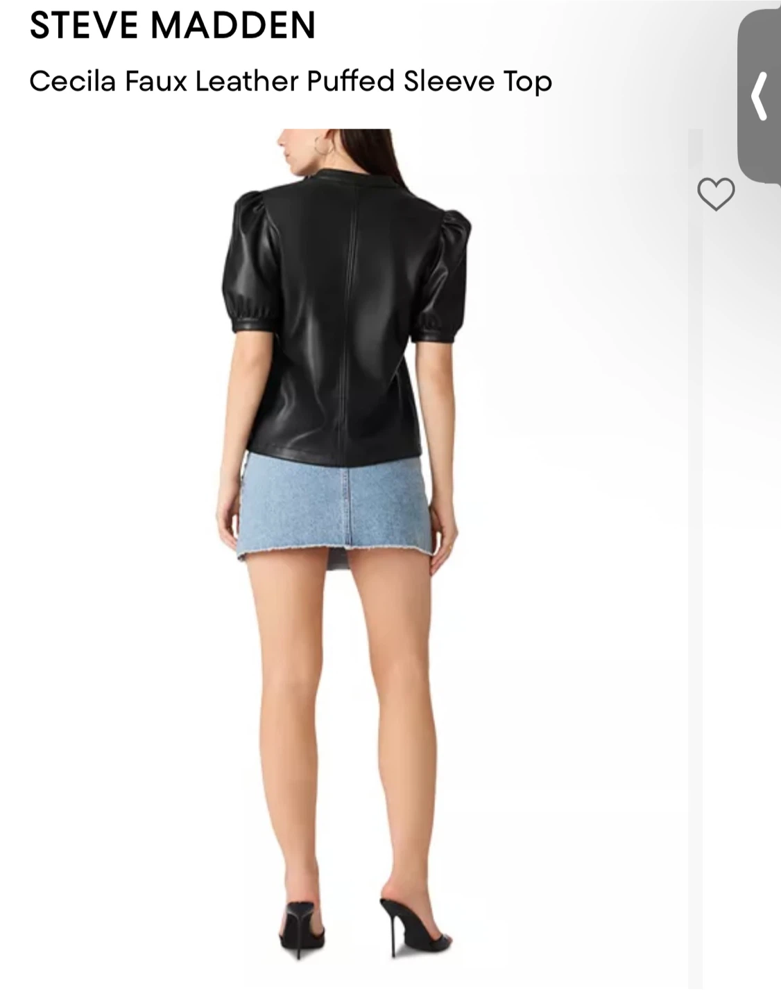 Steve Madden Cecila Faux Leather Top - photo 3