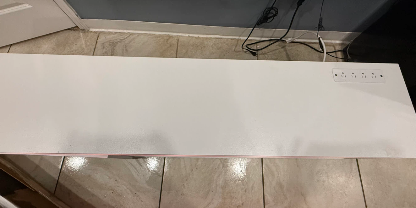 Modern LED White TV Stand - photo 2