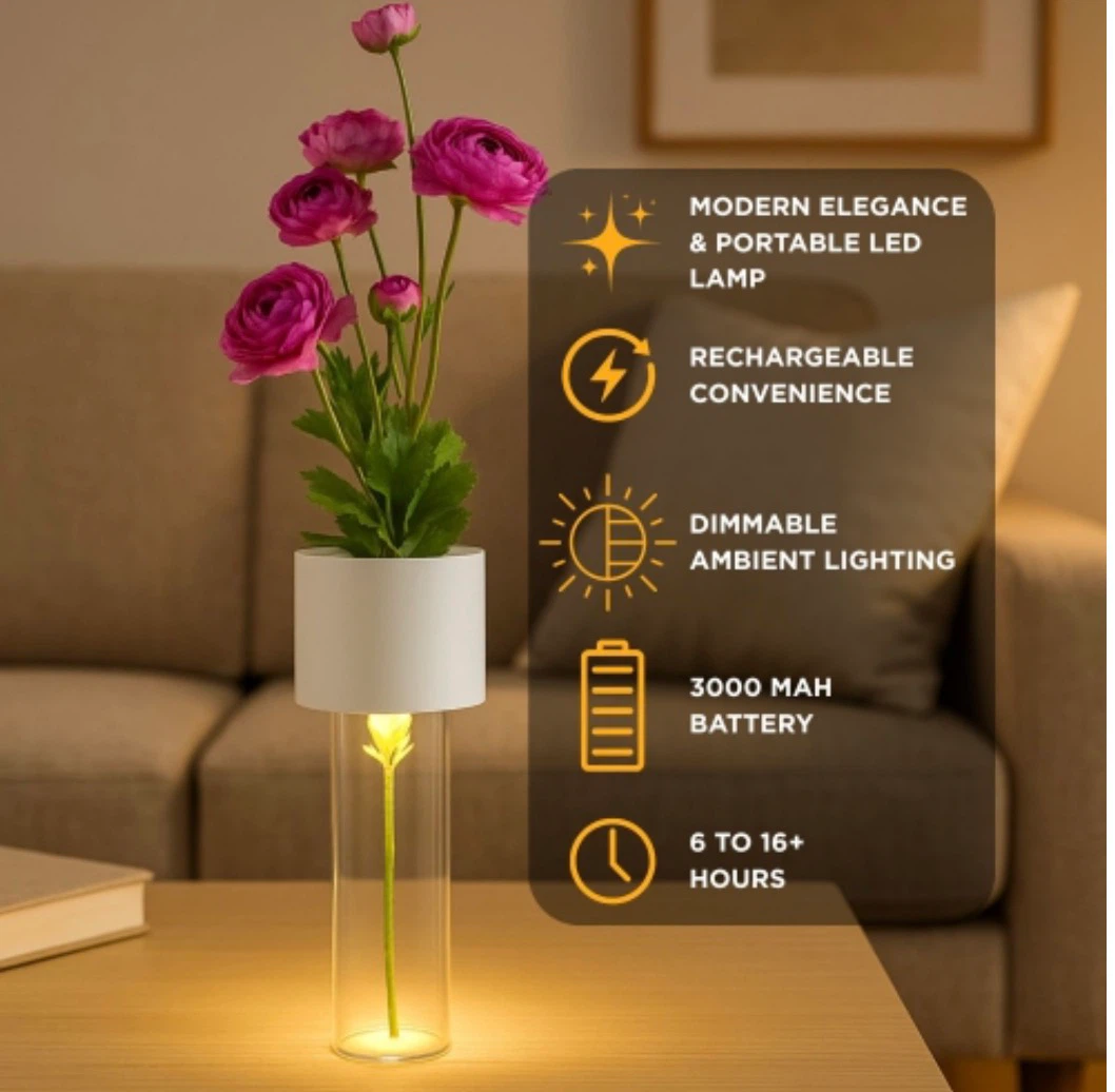 Abbott Collection Trilite LED Vase Table Lamp